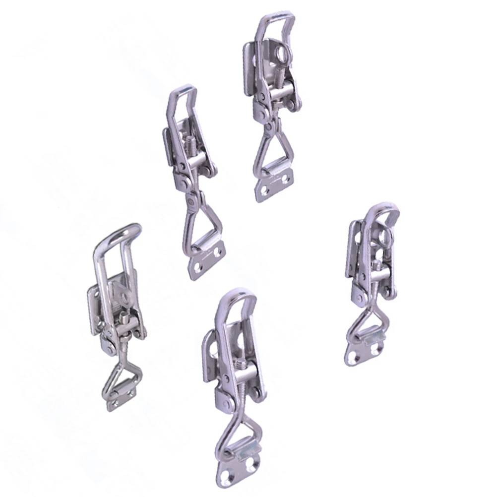 

Stainless Steel Lock Latch Clamp Durable 360 Degree Rotation Welding Triangle Buckle Self Tapping Screw Mounting Metal Toggle