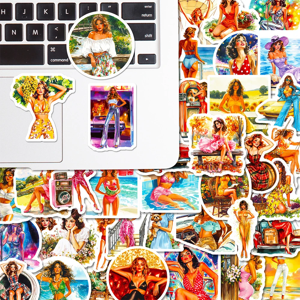 10/30/50 Stuks Volwassen Retro Sexy Pin Up Girl Stickers Diy Waterdichte Laptop Bagage Gitaar Skateboard scrapbooking Graffiti Decals