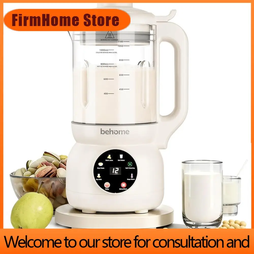FirmHome StoreGlass Blender For Nut Milk - 32oz Vegan Milk Maker With Self-Cleaning, No-Soak, Delay Start, And Warm-Keeping Feat