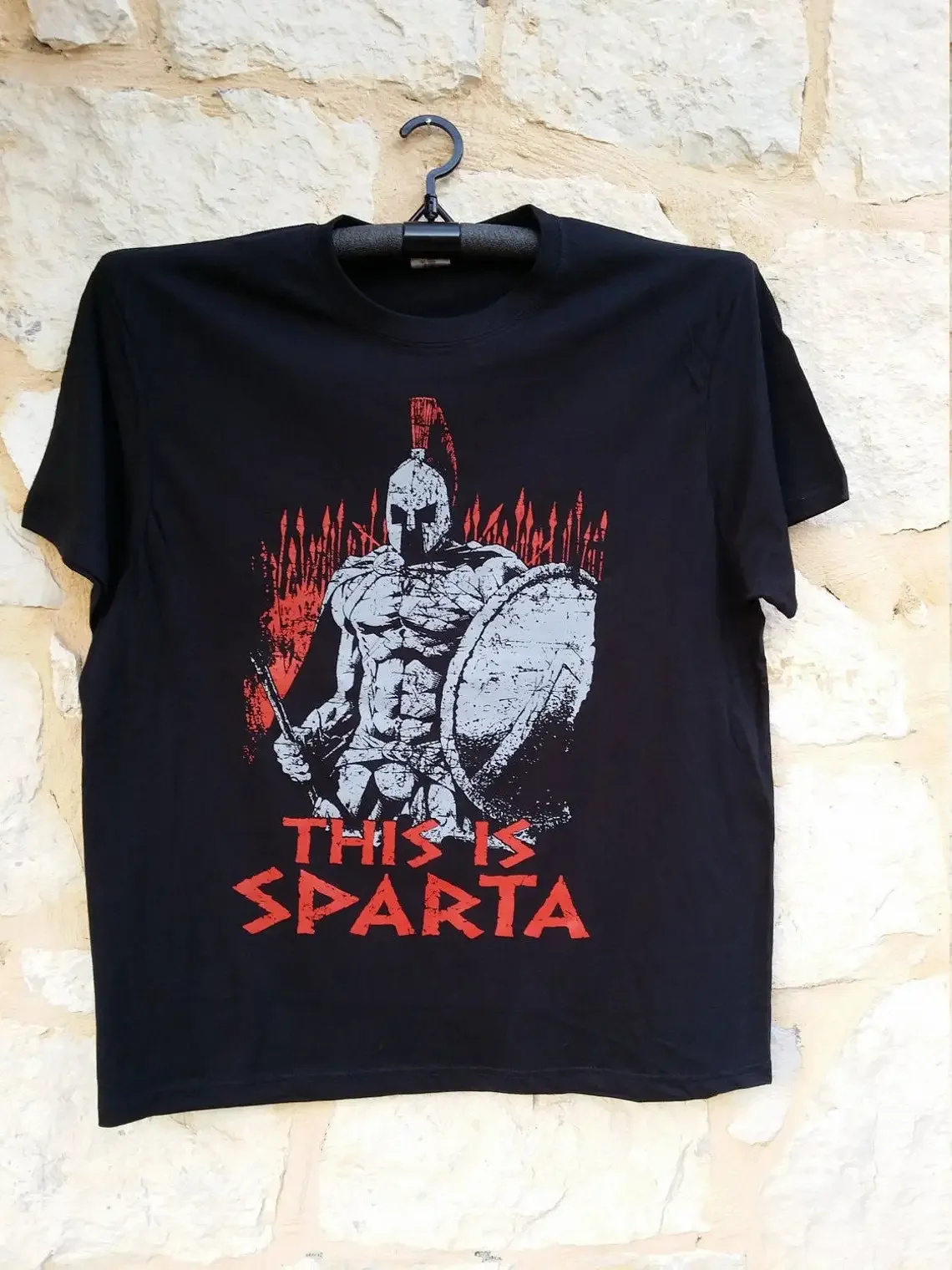 This Is Sparta 300 Leonidas Spartan Warrior T-Shirt 100% Cotton O-Neck Summer Short Sleeve Casual Mens T-shirt Size S-3XL