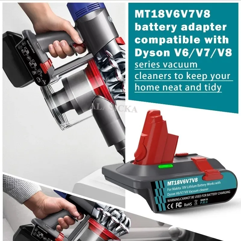 Adapter Baterii MT18V6V7V8 do Baterii Makita 18V Konwertowany do Pracy z Odkurzaczami Dyson V6 V7 V8 Animal Absolute