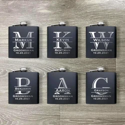 Personalized Engraved 6oz Stainless Steel Hip Flask Christmas  Birthday Valentine's Day For Gift Wedding Favors Customized Logo