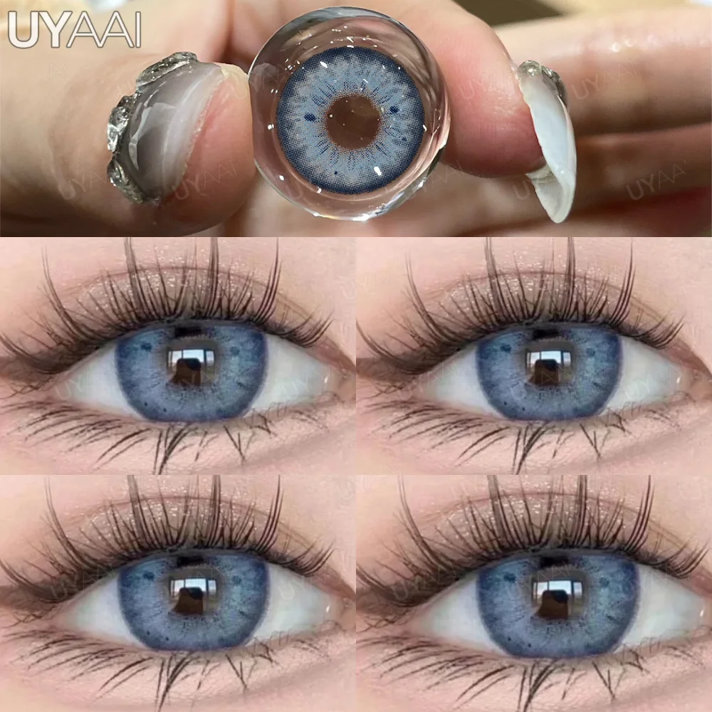 UYAAI 1 Paar farbige Kontaktlinsen für Augen, grüne Schönheitslinsen, braune Modelinsen, hochwertige blaue Augenlinsen, farbige Pupille – Detail 18