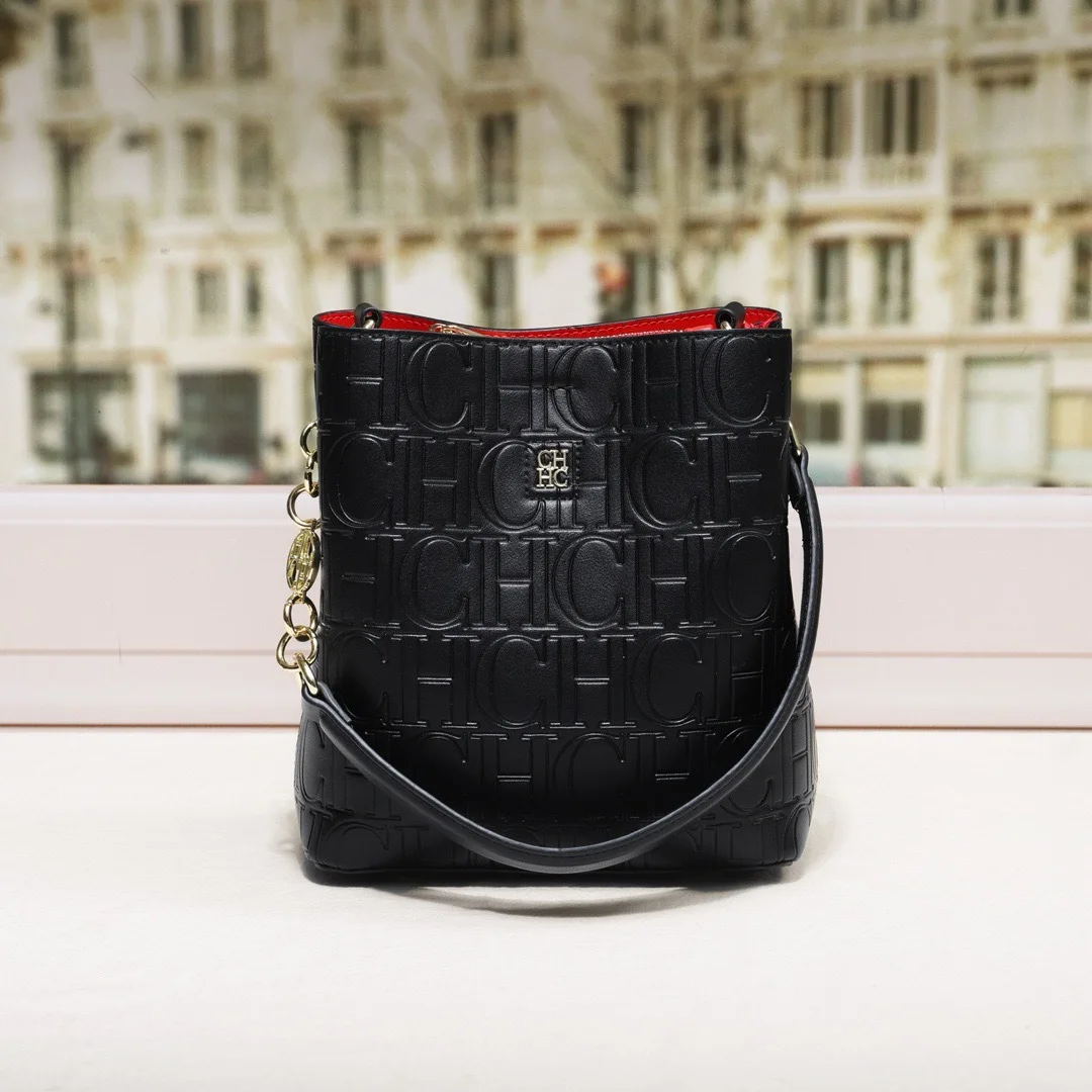 CH solid color large capacity letter design daily commute handbag women's shoulder bag