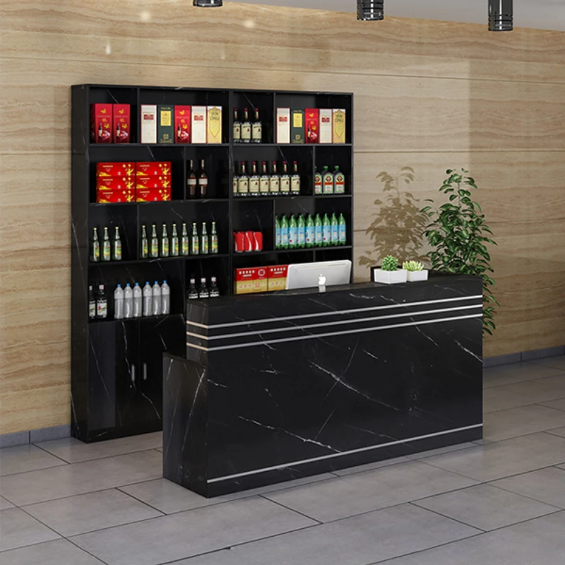 Luxury Furniture Office Bar Counter for Beauty Salon Exhibitor Shop Service Reception Home Bakery Entrance Tables Led Cash