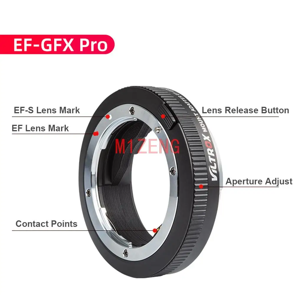 Eos-GFX pro Auto Focus Anti-shake EXIF Transmission adapter for Canon EF/EF-S Lens to fujifilm GFX GFX50S GFX50R gfx100 camera