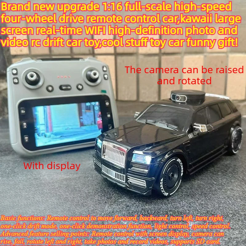 Cool Stuff Funny Gift-Kawaii 1:16 High-speed 4WD Rc Cars,Remote Control Car,Real-time HD WIF Camera Rc Drift Car,Toys for Boys