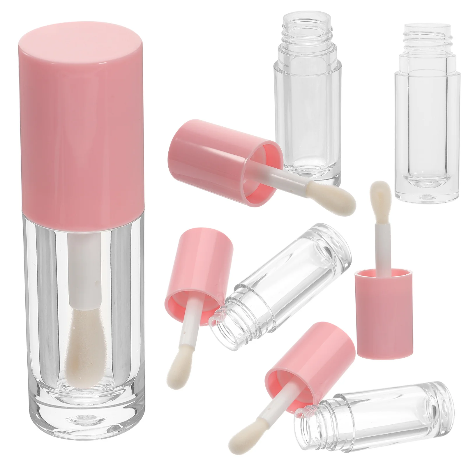 5 Pcs Lip Gloss Tube Tubes Bulk Small Bottles Empty Lipstick Balm Containers Mini with Wand