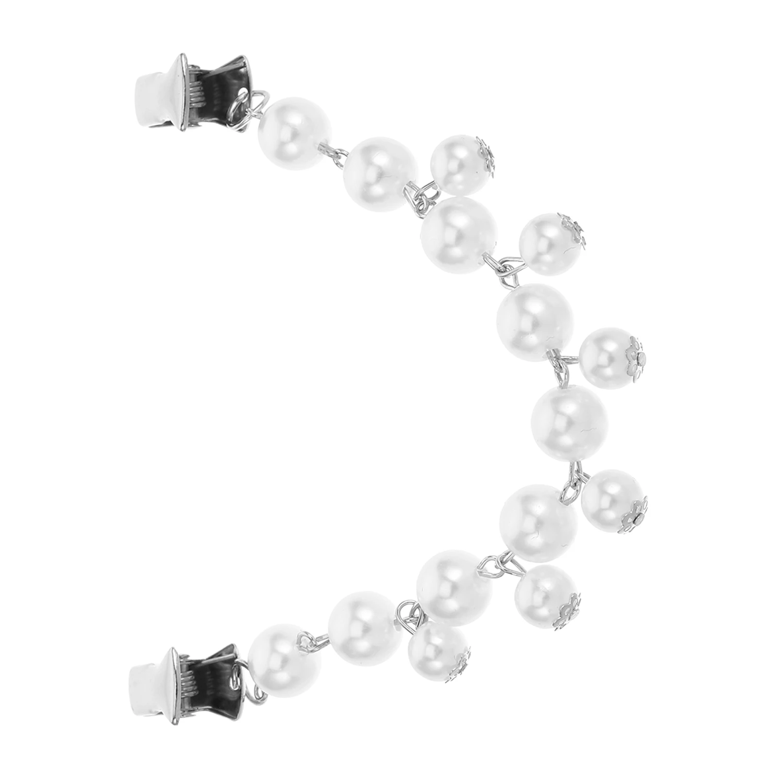

Elegant Pearl Sweater Clips Cardigan Collar Chain Clip for Women Shawl Pin Winter Warm Clothing Accessory Pearl Sweater Clips