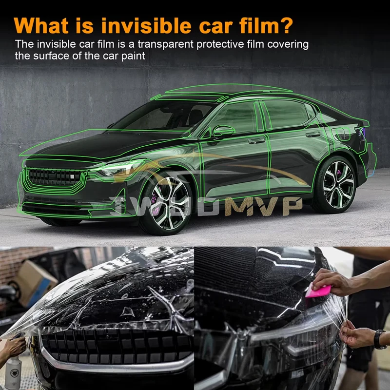 

Anti-SExterior Film cratch Protective Film TPU Car Body Sticker Paint Protection Film for Polestar 2 2021-2024 PPF Transparent