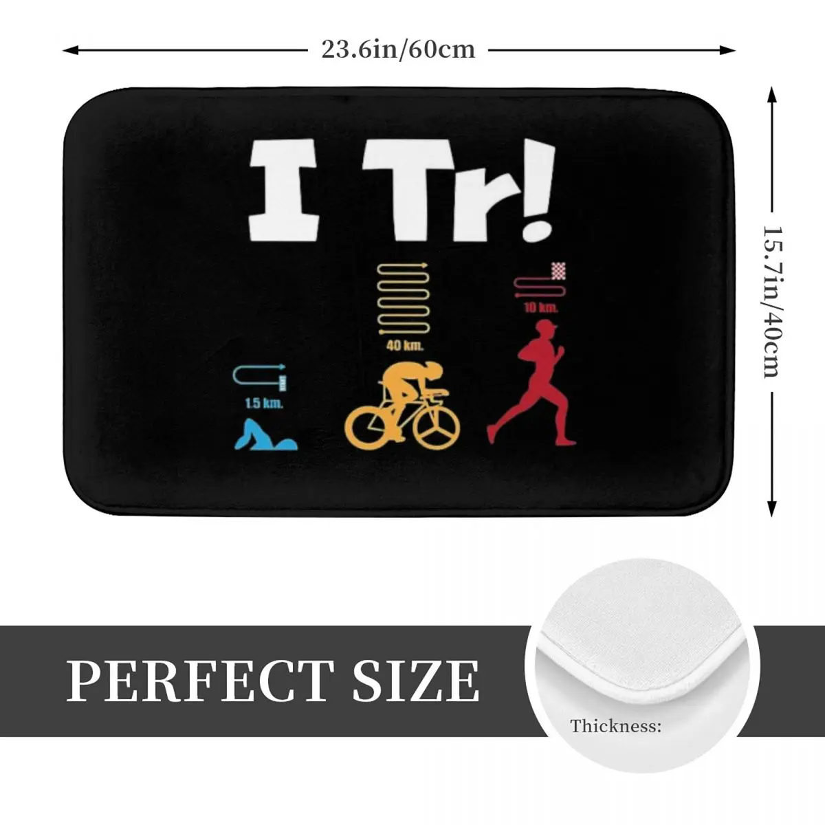 Triathlon Swimming Cycling Running Doormat Kitchen Entrance Home Floor Mat Anti-slip Carpet Rug for Bathroom Footpad Mats