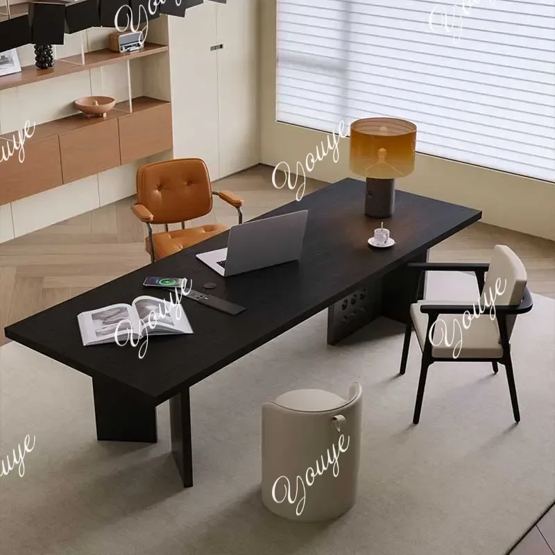 

MX Modern Black Office Desk Home Large Bedroom Laptop Computer Office Desk Corner Executive Writing Table De Bureau Furniture