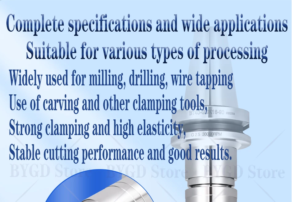 BYGD SK06 SK10 SK13 SK16 SK20 SK25 SK GSK Spannzangenfutter für BT BT30 BT40 BT50 HSK63A SK GSK Werkzeughalterhalterung Werkzeug-Spannzangenfutter – Detail 11