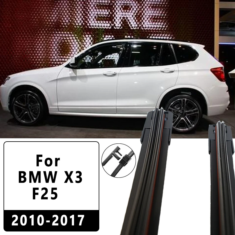 

Car Front Windscreen Wiper Blades Brushes Windshield Window Cutter Accessories 2PCS for BMW X3 F25 2010-2017 26“ + 20”