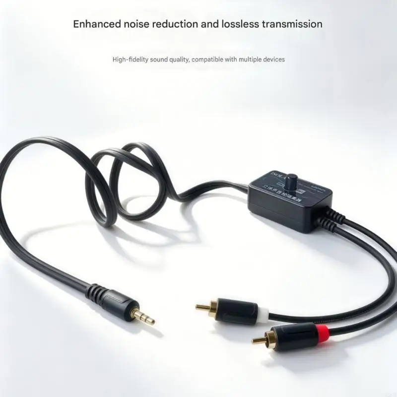3.5Mm to 2RCA Noise Reducer Auditory Isolator for Desktop Speakers 83CF