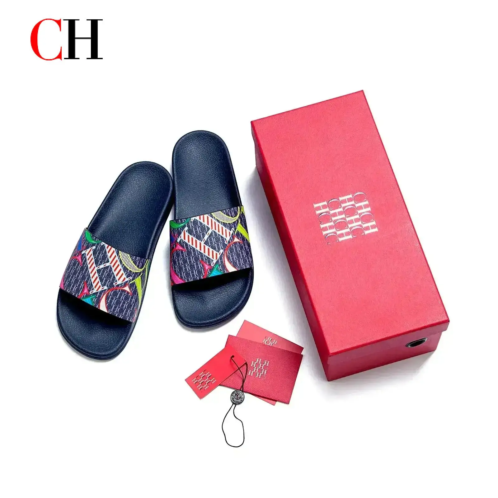 

Женские тапочки CH Design, многосценные тапочки, женские тапочки, простые пляжные тапочки, силиконовая мягкая подошва, модные брендовые комфортные тапочки