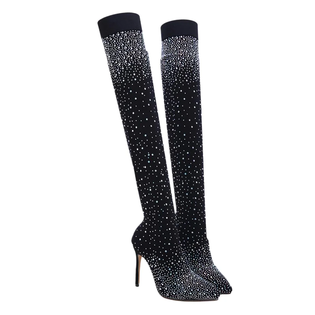 

Platform Sandals Women High Heels Long Boot Girls Thick Bottom Thigh Boots Miss