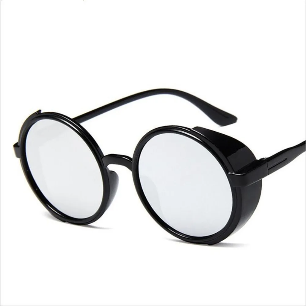 Good Omens Devil Crowley David Tennant okulary przeciwsłoneczne rekwizyty do Cosplay Retro okrągły metalowe okulary przeciwsłoneczne Steampunk mężczyzn i damskie okulary