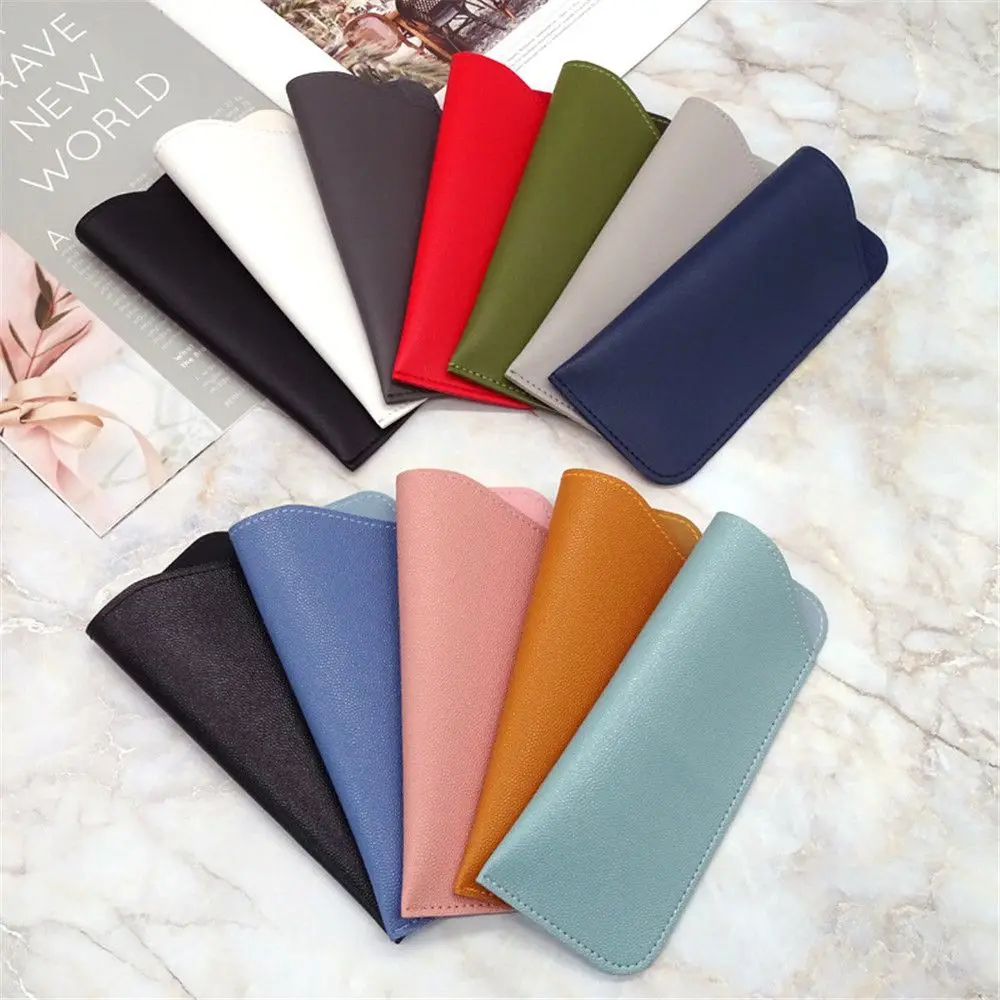 Glasses Protective Cover Soft Pouch Women Men Glasses Box PU Leather Sunglasses Case Glasses Bag image 3