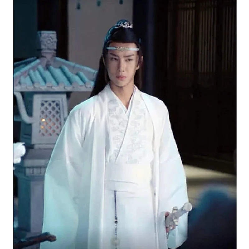 Anime MO DAO ZU SHI Lan Wangji Cosplay, série de TV, trajes indomáveis de Halloween, trajes de Natal para homens e mulheres, peruca longa, sapatos