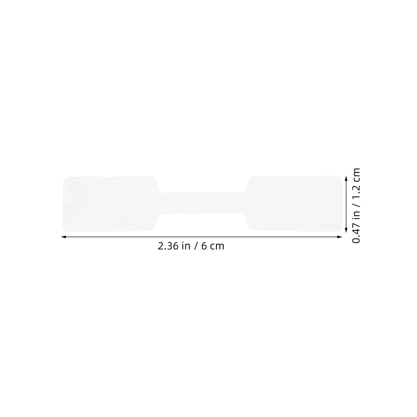 2000Pcs Blank Price Labels for Jewelry Self Adhesive White Rectangular Stickers Ideal for Earrings Necklaces Bracelets Rings No