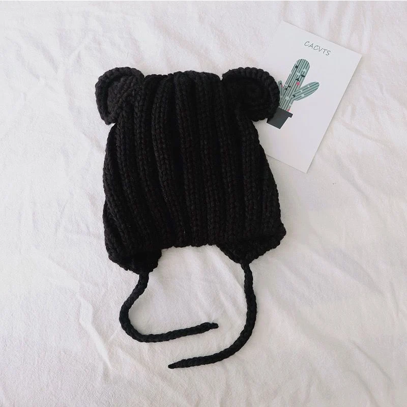 2023 New baby hat autumn and winter baby cute bear ear caps for baby men and women baby