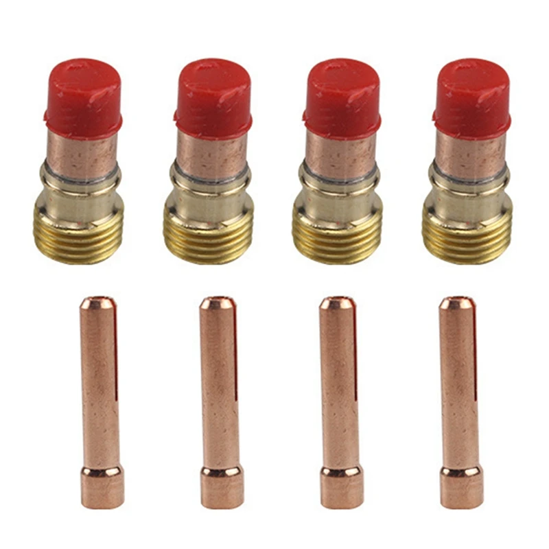 30Pcs TIG Welding Torch Parts Stubby Gas Lens 4 -12 Glass Cup Kit For WP-17/18/26 Torch Welding& Soldering