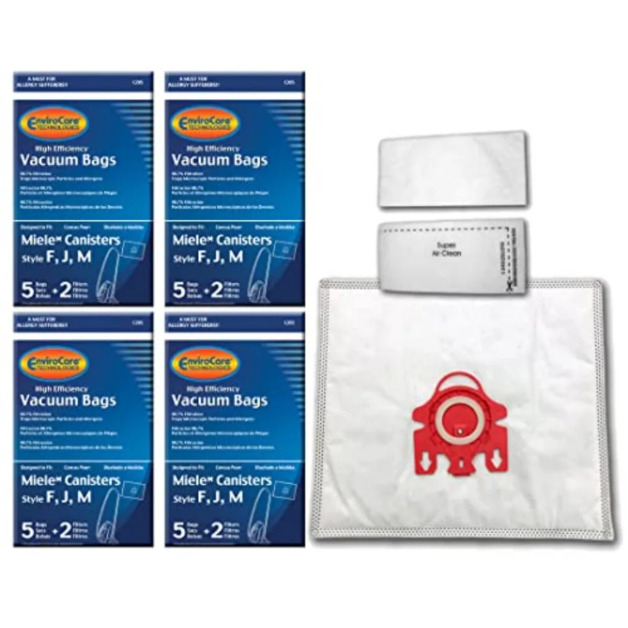 

Replacement Vacuum Cleaner Bags made to fit Miele Canisters Style F J M 20 Bags with 8 Filters