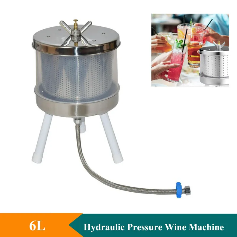Stainless Steel 6L Fruit Water Press Juice Machine Save Labor Hydraulic Juice Machine Grapes Wine Apple Juice Press Machine