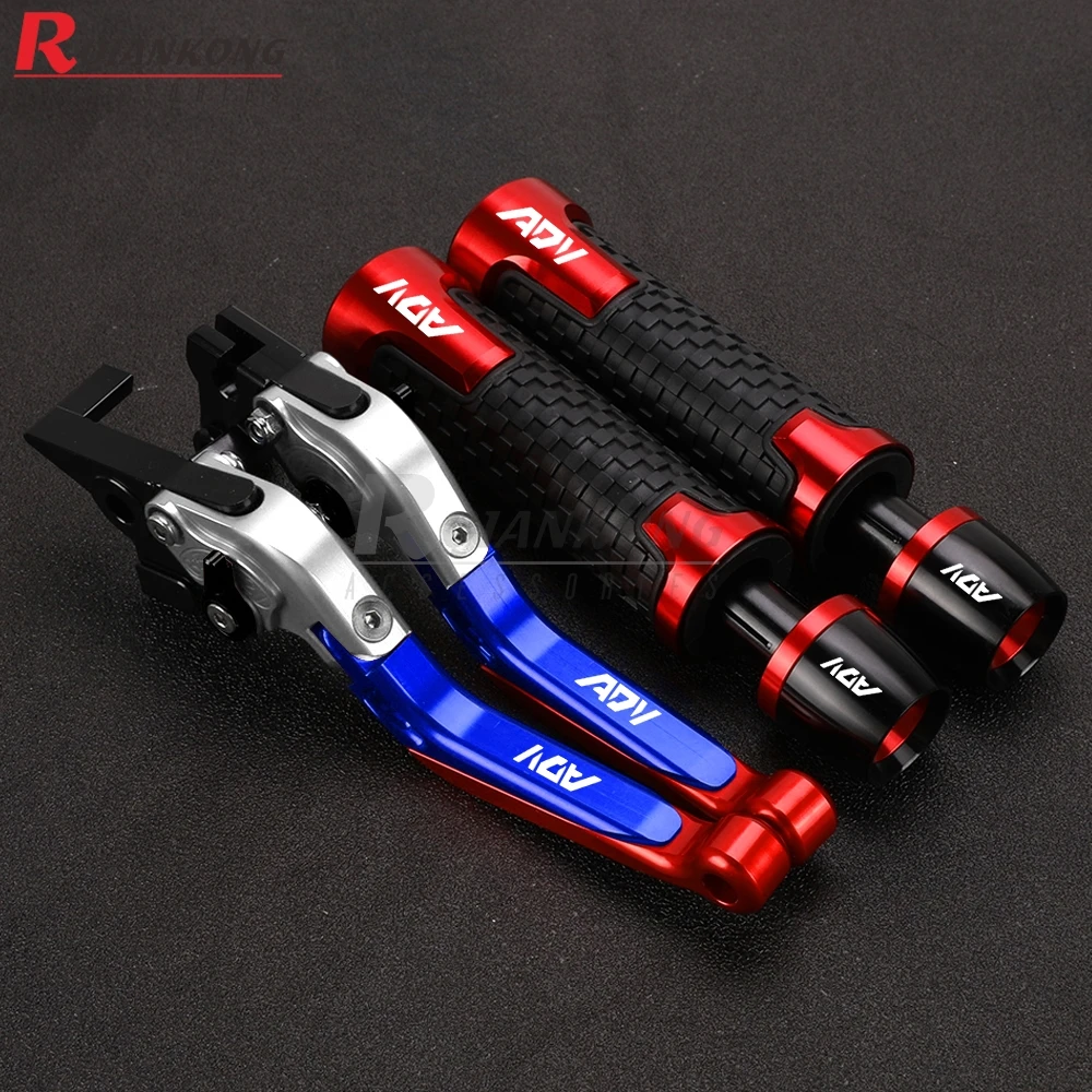 Motorcycle adjustable brake clutch levers For Honda ADV160 Adv160 160adv 2022 2023 2024 2025 handlebar grips handle ends caps