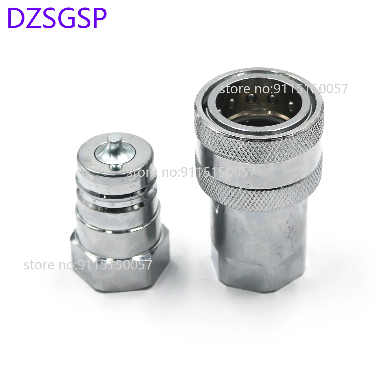 Hydraulic Quick Coupler KZE 1/4 3/8 1/2 3/4 1 Inch Male  Female  Close Type Jonit Coupling Carbon Steel  Plug Socket Connector