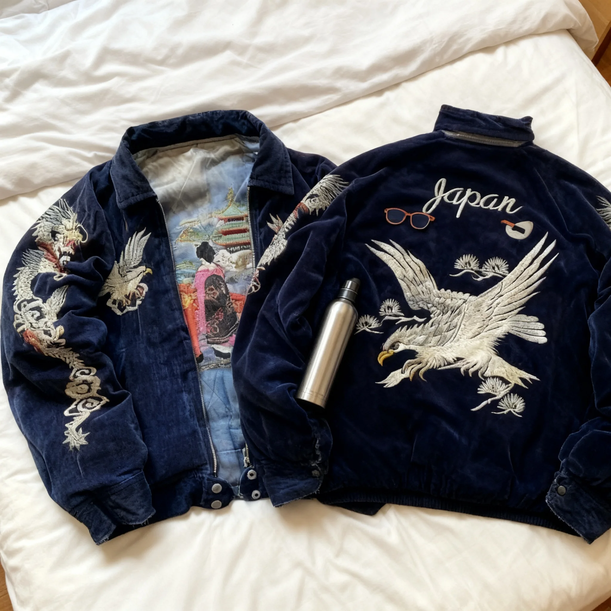 Y2k Japan Hip Hop Embroidered Jacket Gothic Dragon Pattern Bomber Jackets High Quality Harajuku Style Zipper Fleece Lined Coat