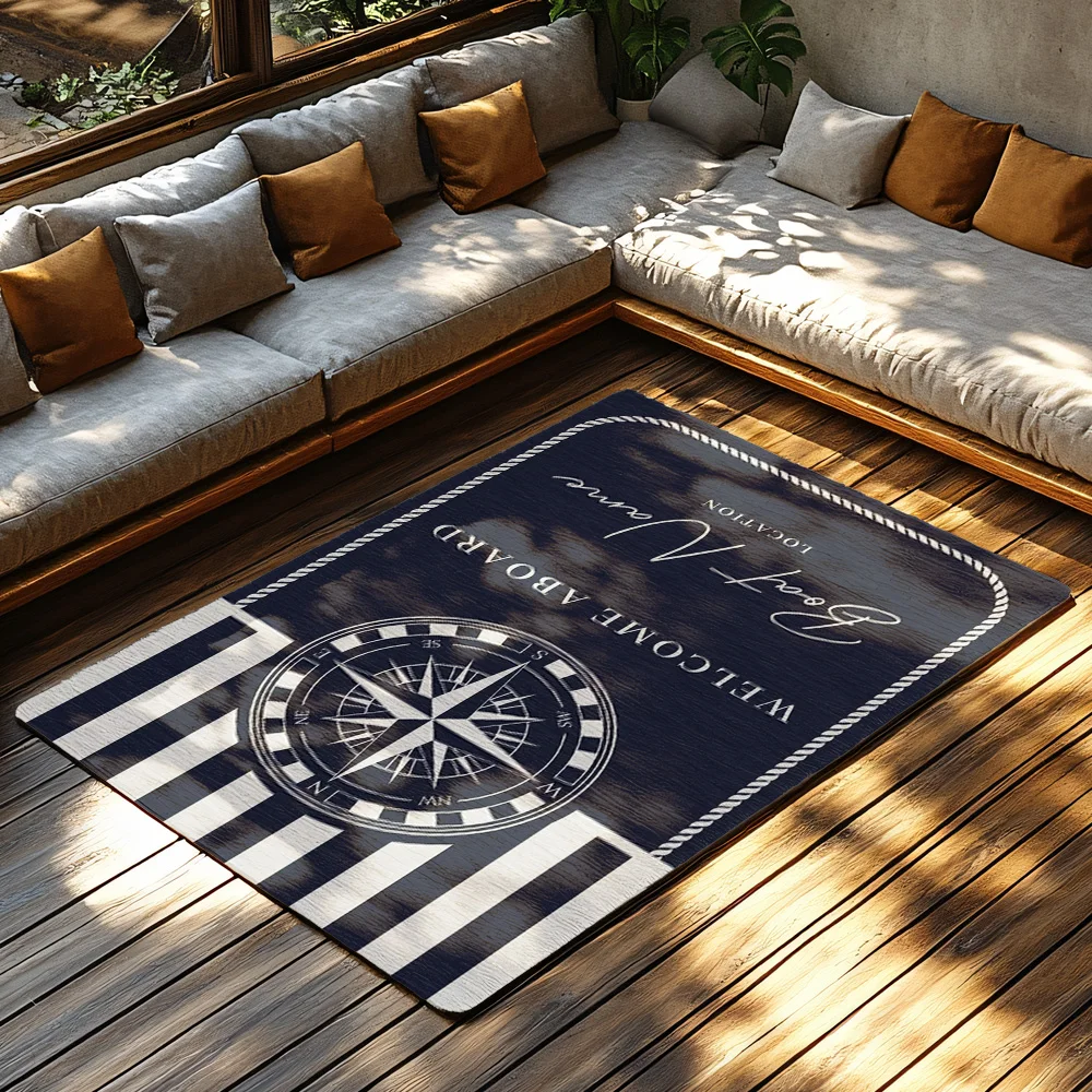 Customi ship name Nautical Com - Home Textiles Rug review and price