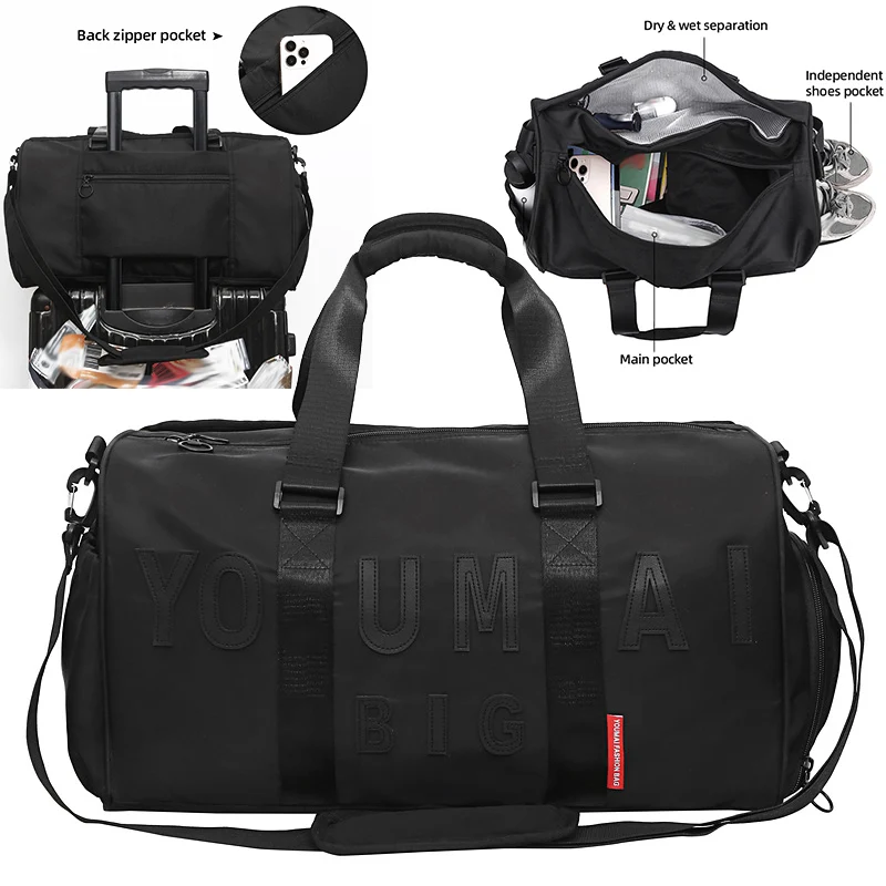 

Спортивная спортивная сумка для сухого и влажного тренажерного зала, фитнеса, йоги, сумка для обуви, сумка для кемпинга, пешего туризма, скалолазания, большая портативная сумка для багажа