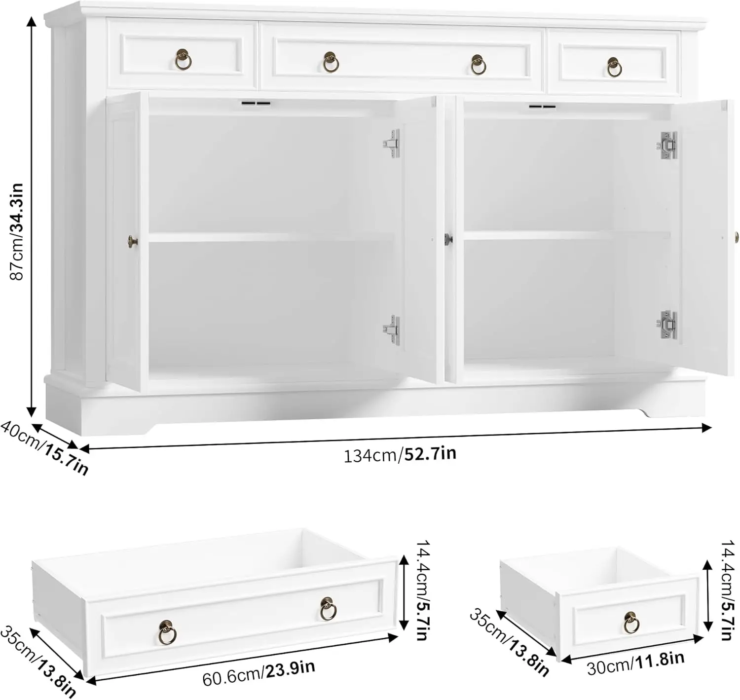 Buffet Cabinet with Storage, 52.7