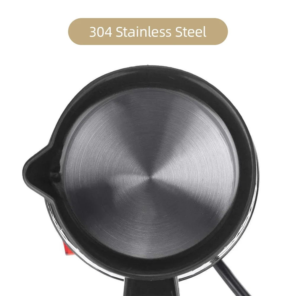 600 واط 600 مللي المحمولة الفولاذ المقاوم للصدأ الكهربائية الشاي ماكينة صنع القهوة غلاية إبريق قهوة تركي صانع القهوة العربية اليونانية مع مقبض T