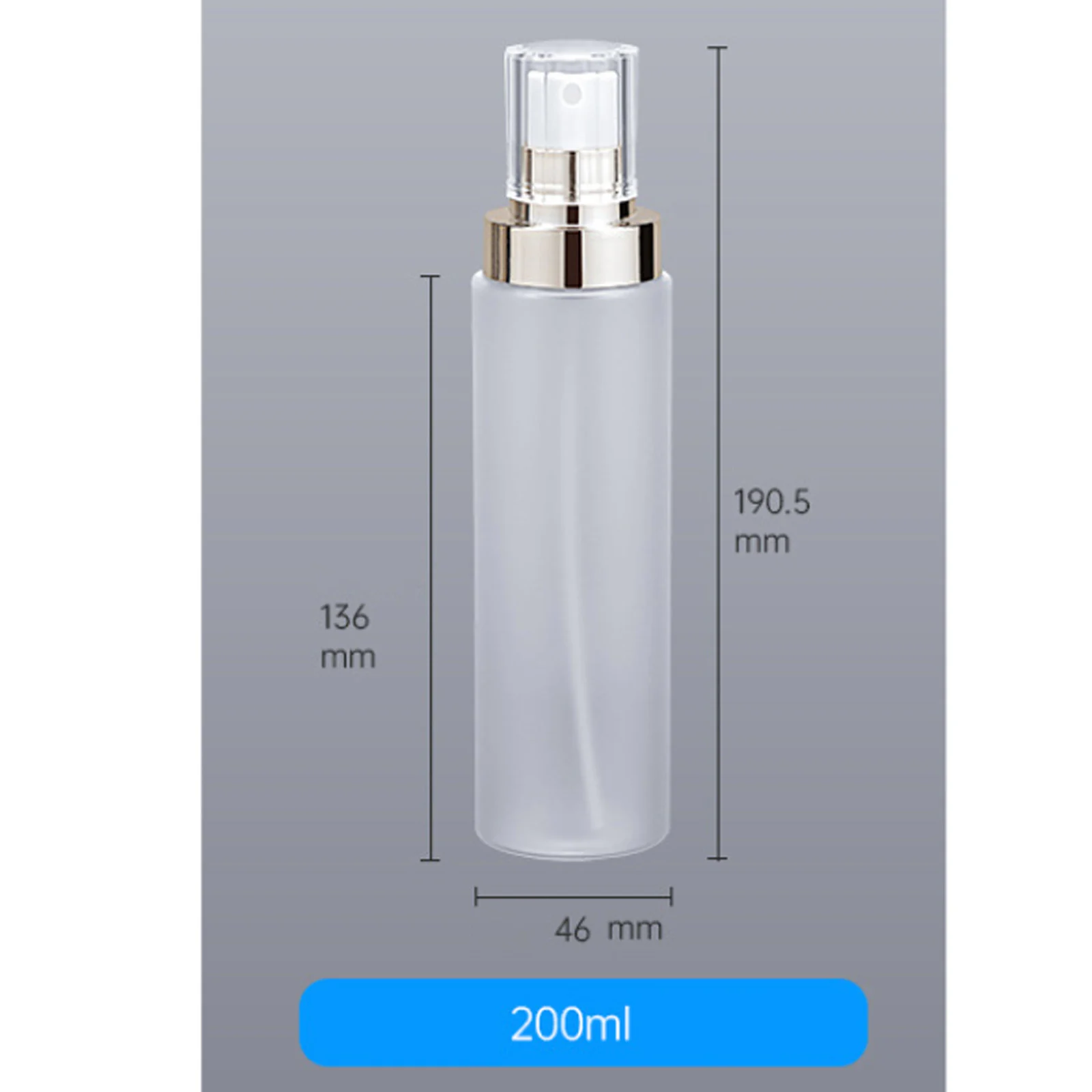 100/120/150/200ml flacone Spray smerigliato elettrolitico oro Dispenser idratante cosmetico atomizzatore contenitore di profumo riutilizzabile 1 pz