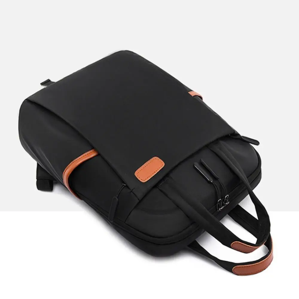 Mochila para ordenador portátil de tela Oxford a la moda, mochila impermeable de gran capacidad, estilo informal, bolso de hombro negro/caqui/rosa/Beige para exteriores