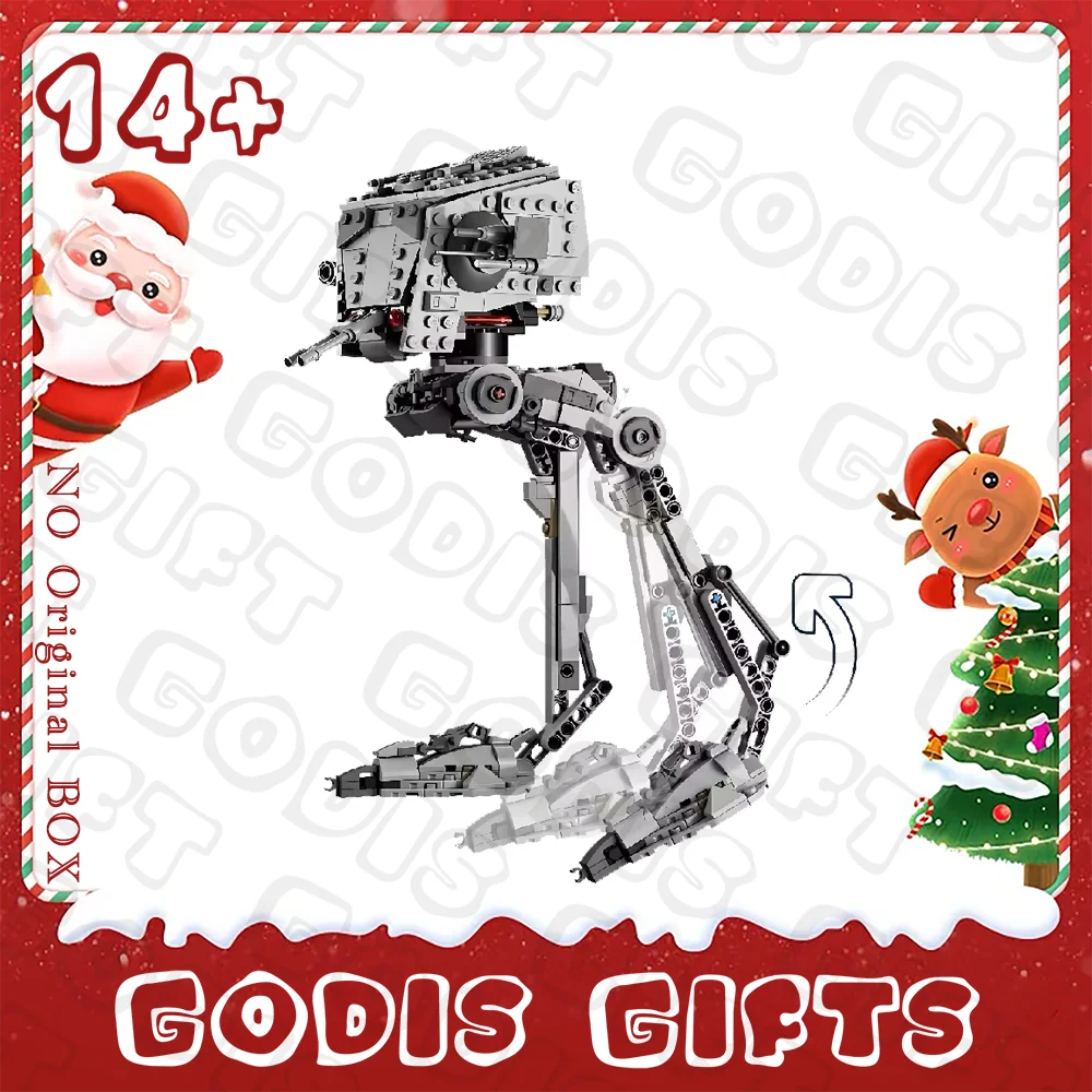 

2025 Популярная Звездная кампания Боевой робот Moc Модель Atst Строительные блоки 75322 586 шт. Взрослые дети Рождество Хэллоуин подарки своими руками