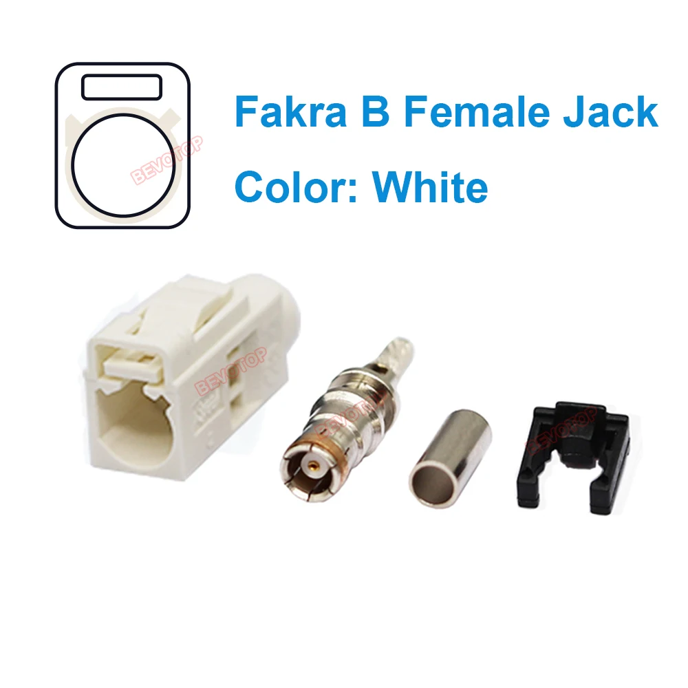 1PCS Fakra Weibliche Jack A/B/C/D/E/F/G/H/I/K/M/Z Codierung 50 Ohm RF Koaxial Löten Draht Stecker für RG316 RG174 Pigtail Kabel