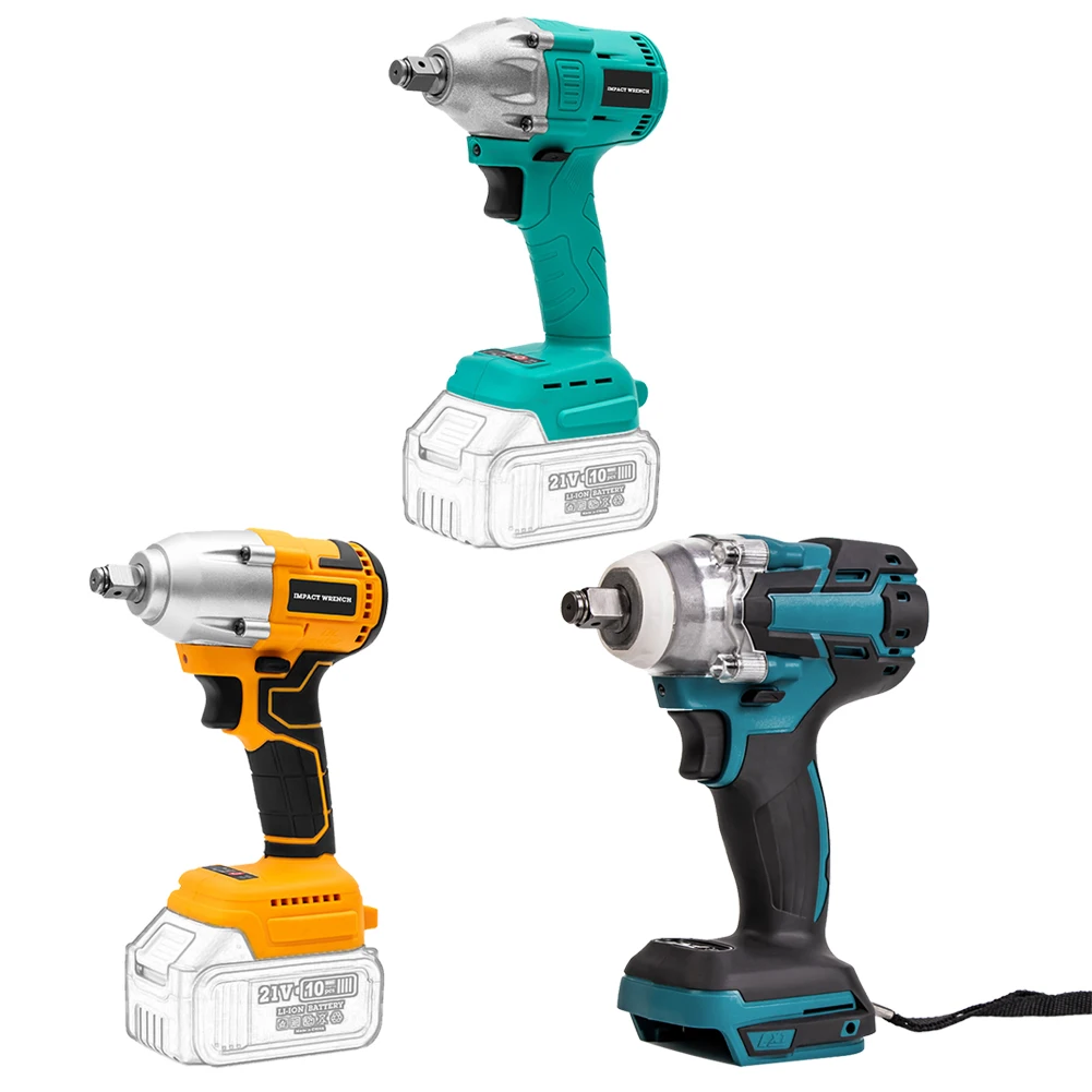 

18V-21V Electric Impact Wrench Rechargeable 1/2 Socket Wrench Cordless Without Battery For Makita 18V-21V Lithium Battery