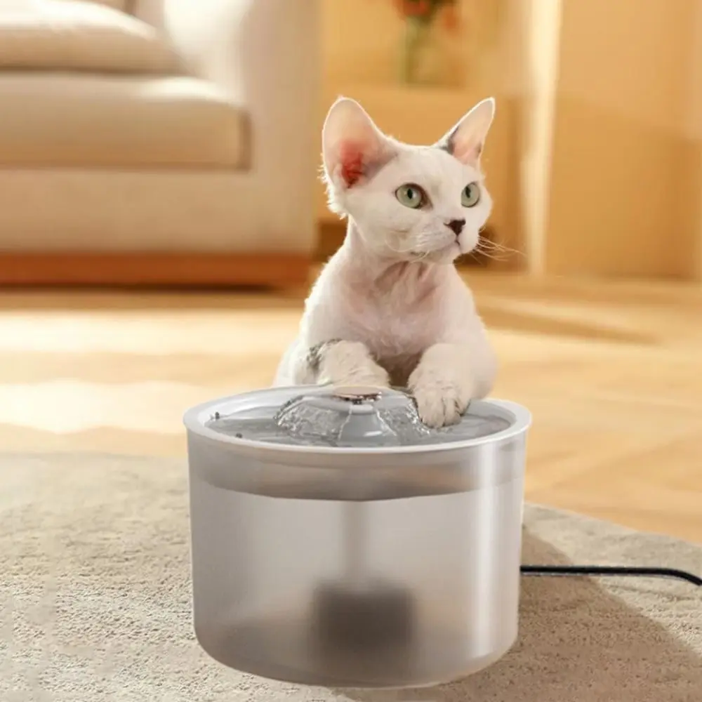 Cats Drinking Bowls 1.8L Cat Water Fountain Mute Electric Automatic Cat Drinker Plastic Auto Filter Dog Water Dispenser Indoor