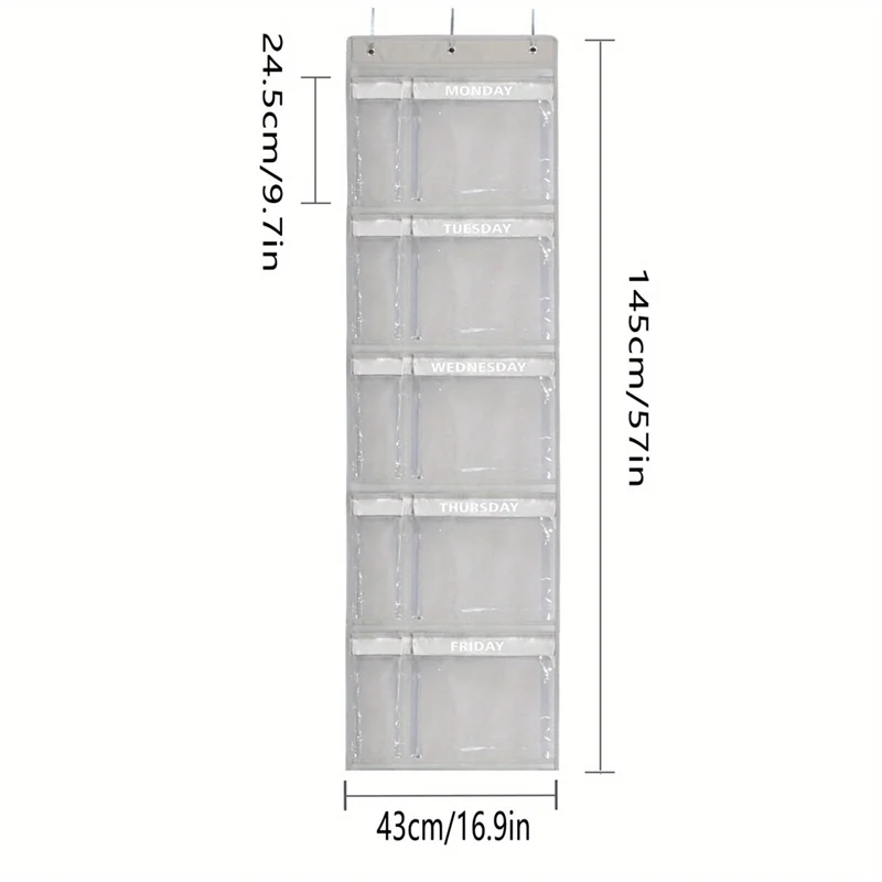 أرفف VOFUN-Closet للأطفال، منظم تعليق للملابس الأسبوعية، تخزين ملابس يوم الأسبوع من الاثنين إلى الجمعة #6