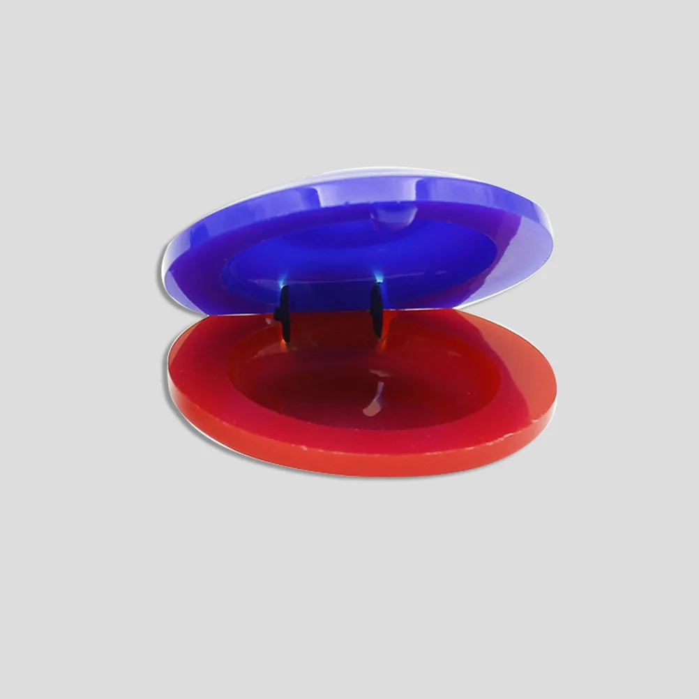 

6 Castanet Red Blue Percussion Musical Education Preschool Cartoon Teaching Aids