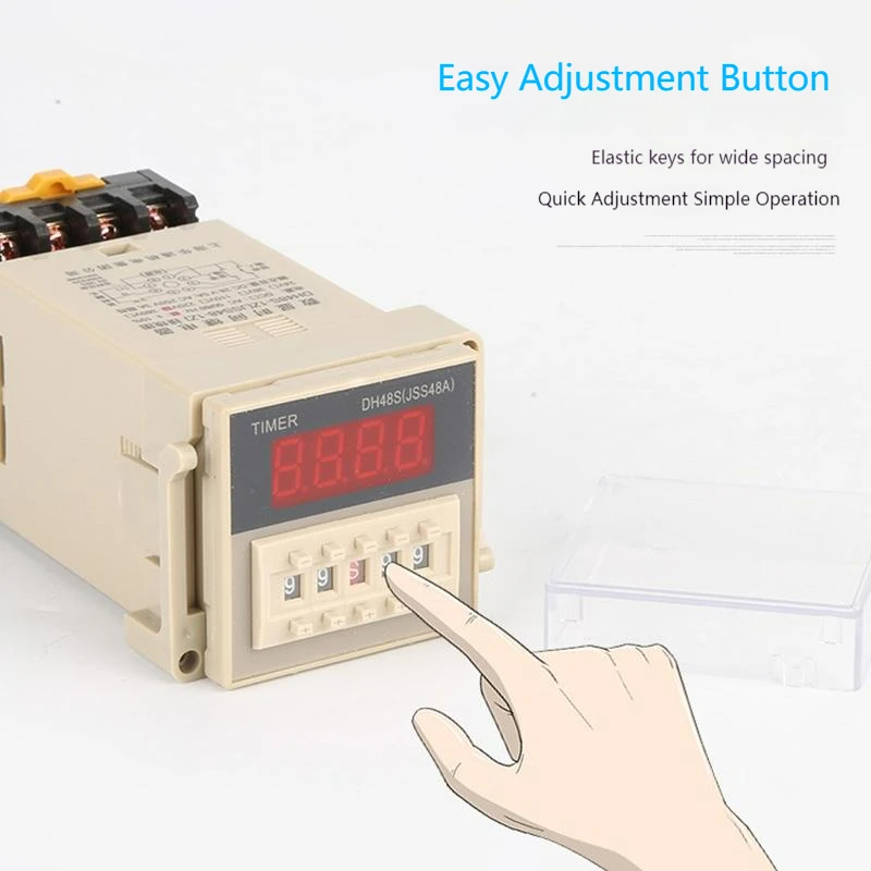 Dh48S-1Z Digital Display Time Relay with Pause and Reset Function Dc 24V/110V/220V Base Free