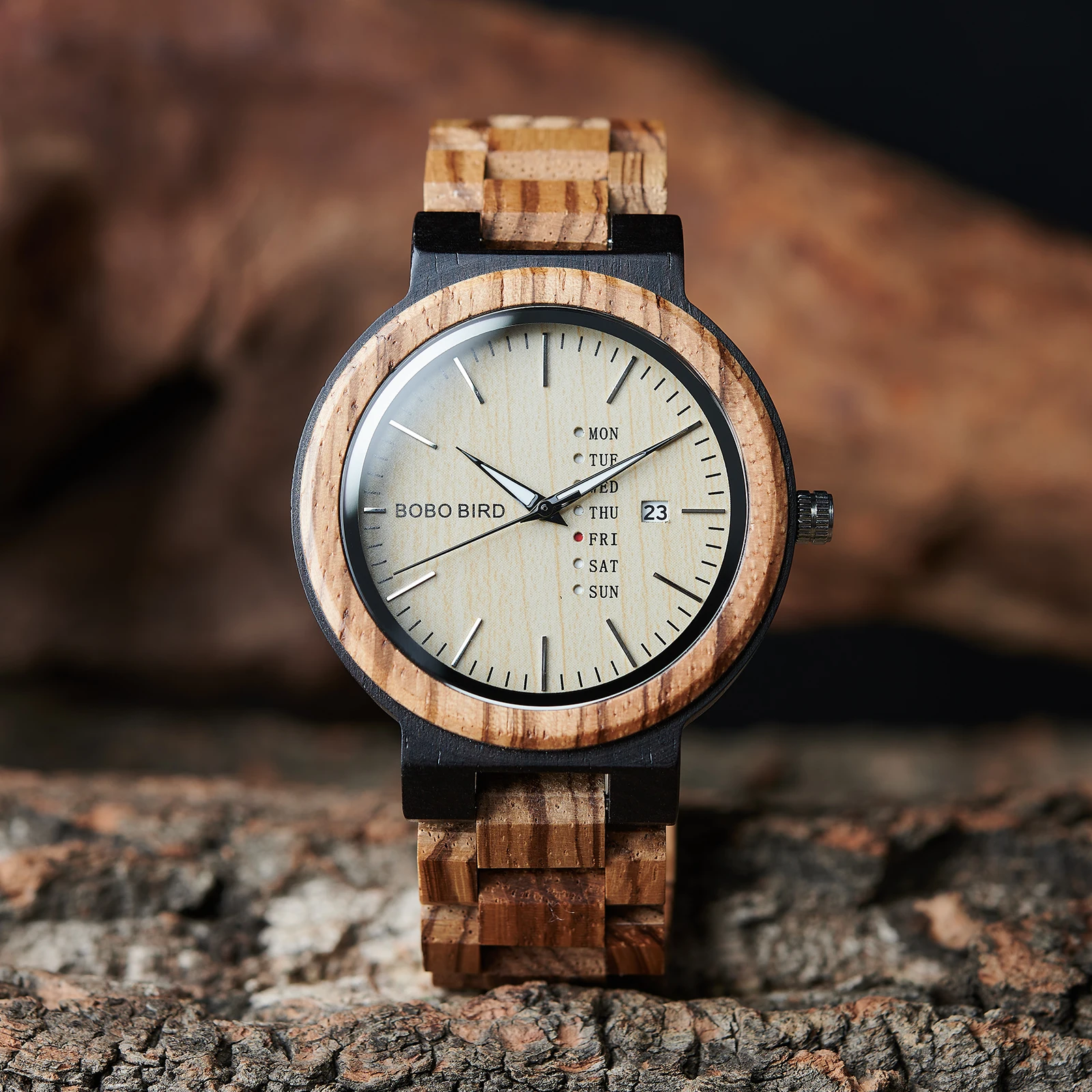 BOBO BIRD Wooden Men\'s Watch Couple Watch Top Fasion Women Quartz Wristwatch Ladies Unique Clock Great Gift Box reloj hombre