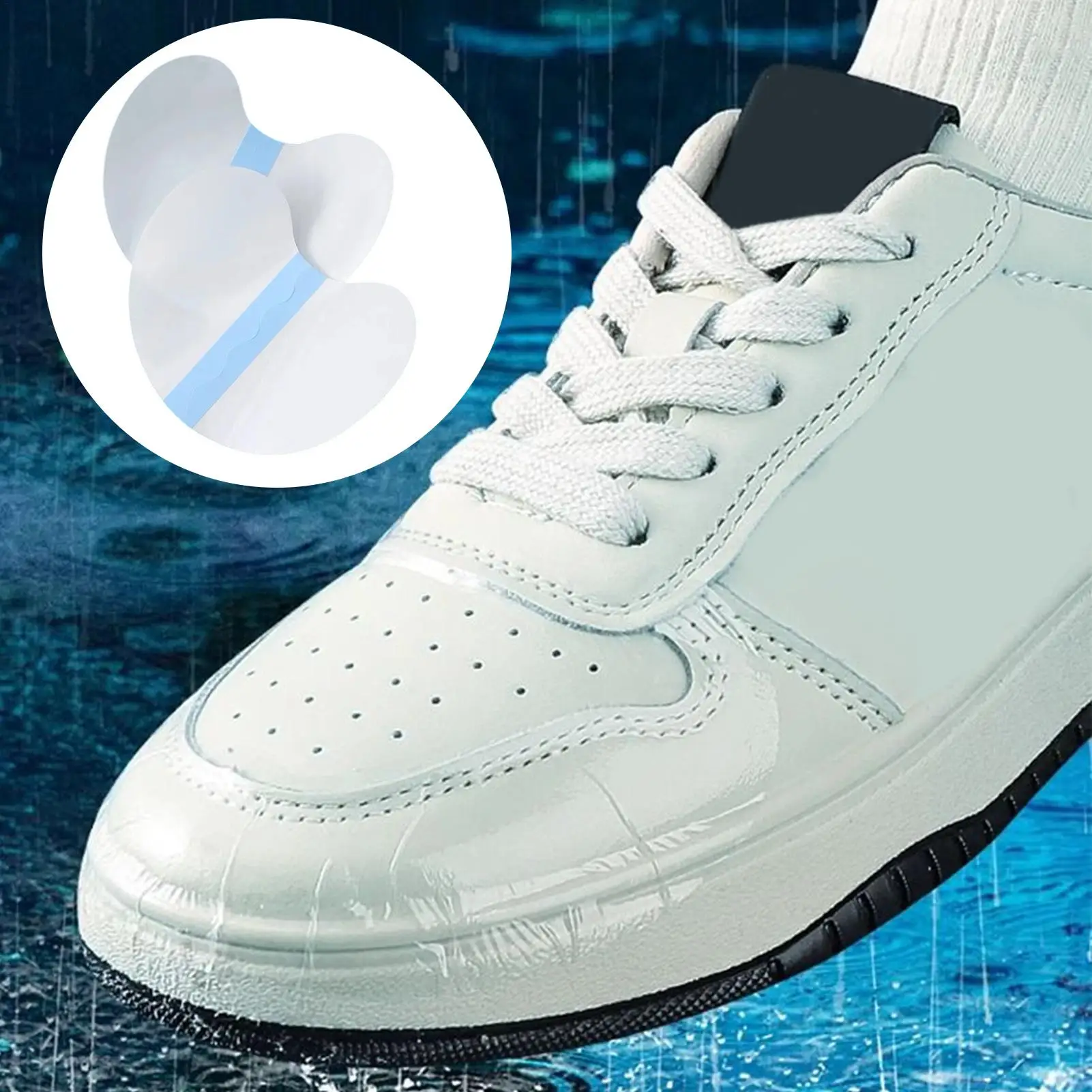 30pcs Shoe Head Rain Protector Stickers Rain Protection Anti-Dirt Shoe Head Guard For Women Men Kids Outdoor Activities