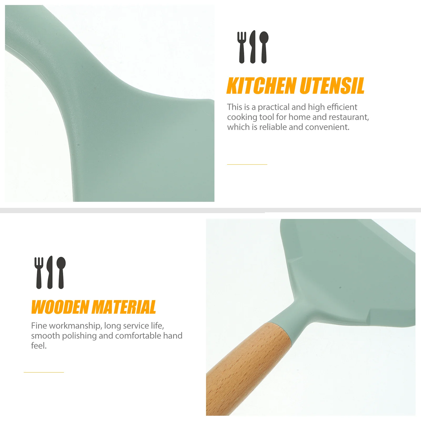 

Silicone Steak Spatula Non-Stick Cooking Tool Practical Easy Clean Home Restaurant Use Large Spatula Kitchen Gadget