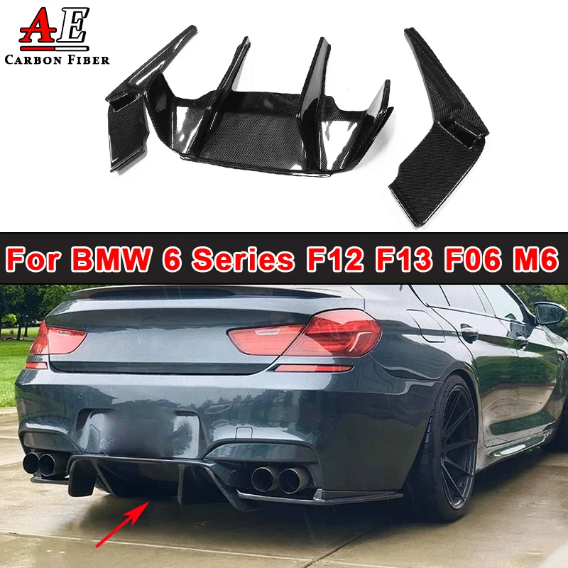 

Передние диффузоры из углеродного волокна для BMW 6 серий F12 F13 F06 M6, разветвители, спойлер, задний бампер, защита для губ в стиле м 2013-2016