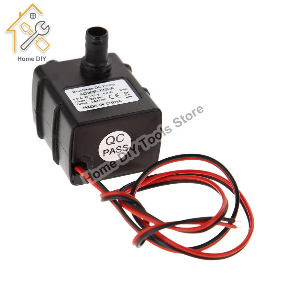 4.2W 240L/H Silent Fish Tank Pump DC 12V Solar Brushless Motor Pool Circulating Submersible Pump Water Pump